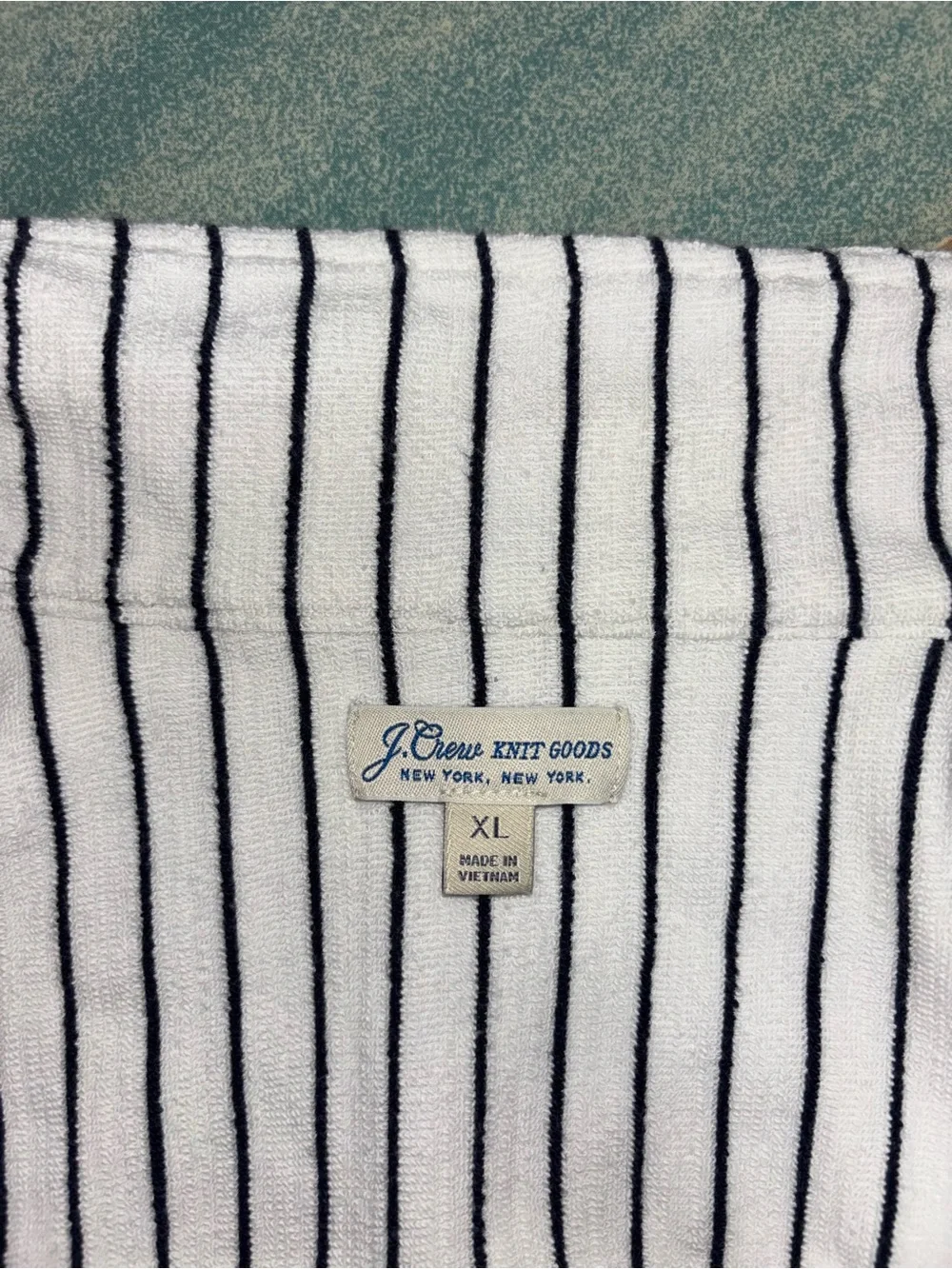 J.CREW Short-Sleeve Beach Terry Camp-Collar Shirt size XL